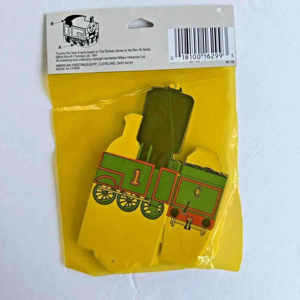 Vintage Thomas the Tank Engine Treat Boxes & Engineer Caps Birthday Pack 4pk NEW